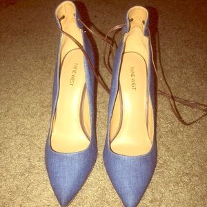 Jean string up heels size 11